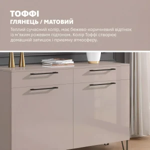 Комод для вещей Flex 1200 мм ДСП фасад Тоффи для обуви - фото 4