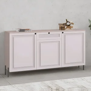Элегантный белый комод в стиле прованс Flex 1,5 м с фасадами из МДФ «Бархат бежевый» идеально подойдет для хранения обуви и других предметов.