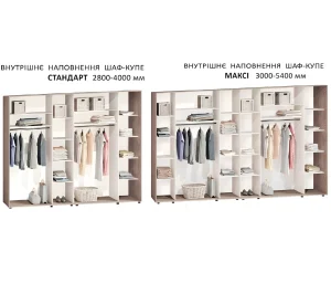 Шкаф купе 3 метра "Модель 4" 4х дверный светлый - фото 3
