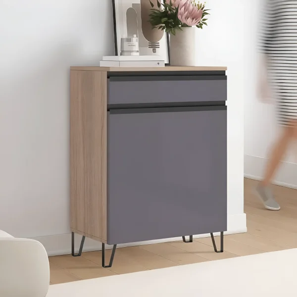 Flex Wardrobe Cabinet 60 cm Chipboard Graphite Facade for Printer