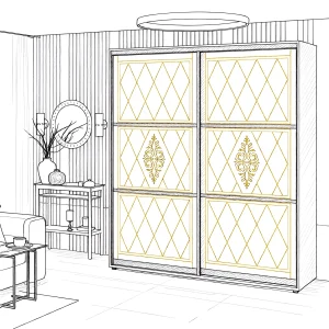 Шкаф-купе 1,6 м "Венеция" глянец 2х дверный цвет белый - фото 4