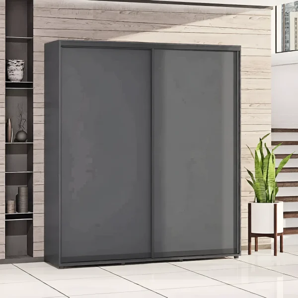 Sliding wardrobe 1.8 m "Chipboard" 2-door asphalt