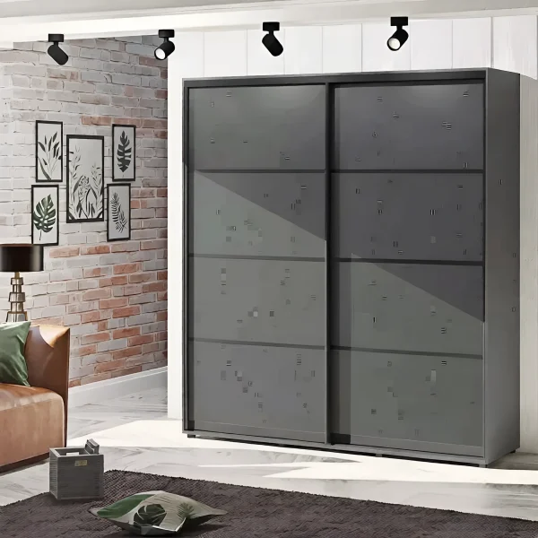 Sliding Wardrobe 1.8 meters "4-Part" 2-door Anthracite