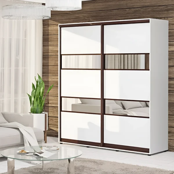 Sliding Wardrobe 1900 mm "Model 3" 2-door white