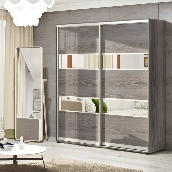 Sliding Wardrobe 1.9 meters "Model 3" two-door truffle oak