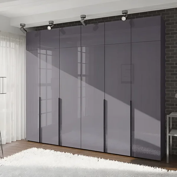 Large Flex Wardrobe 290 cm with Cappuccino MDF fronts for the living room