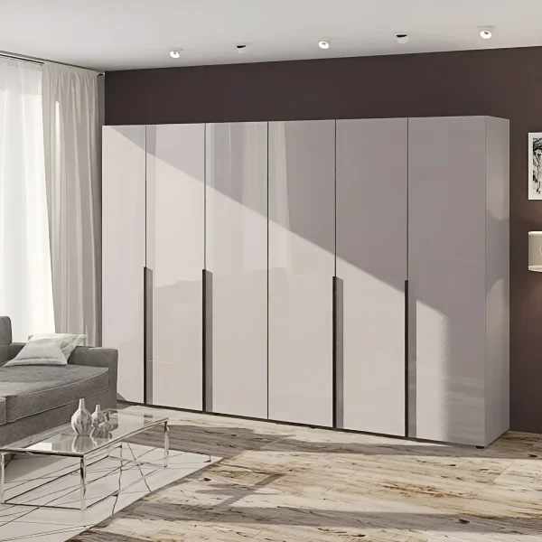 Велика шафа Flex 2900 мм ДСП фасад Кашемір 6-дверна