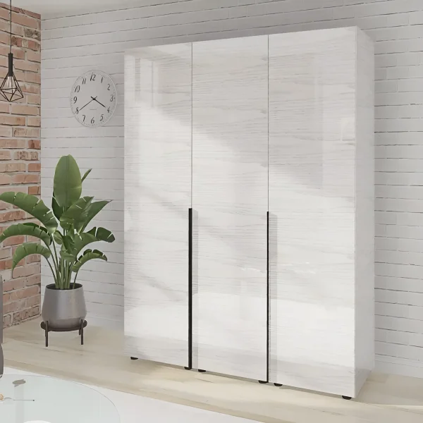 Flex 1200 mm Wardrobe Chipboard Bleached Oak Finish for Living Room