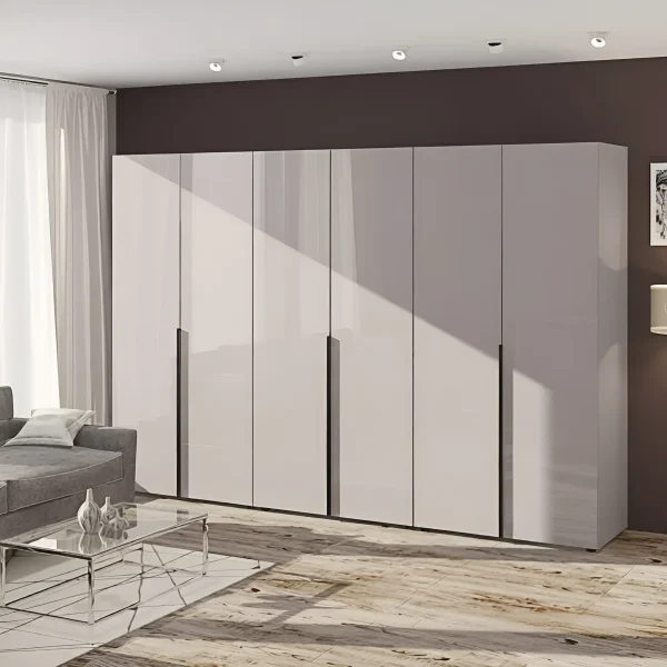 Гардеробна шафа Flex 2,4 метри ДСП фасад Кашемір 6-дверна