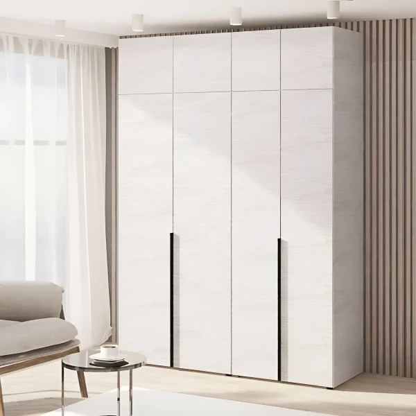 Ready-made Flex wardrobe 1800 mm with Bleached Oak chipboard facades for the bedroom