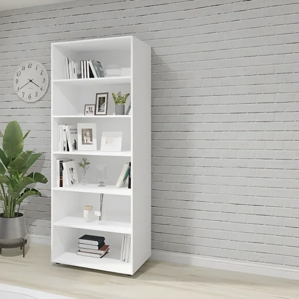 Flex Bookcase 100 cm Chipboard White for hallway