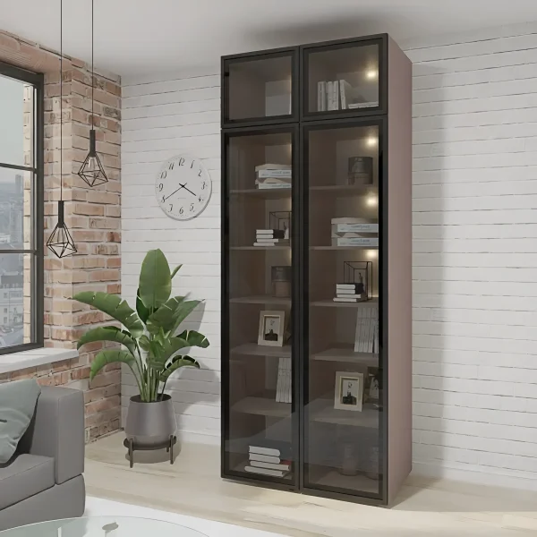 Flex 90 cm Glass Bookcase for Documents