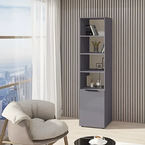 Small Flex 0.4m Wardrobe, Chipboard, Graphite Front for Hallway