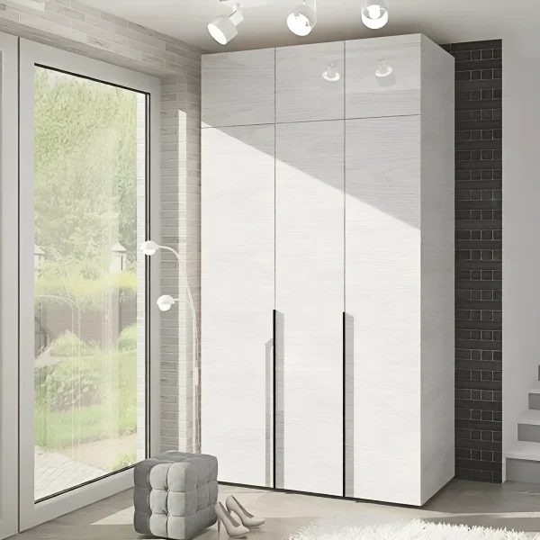 Flex 1.3m Modular Wardrobe, Chipboard, Bleached Oak Facade for Hallway