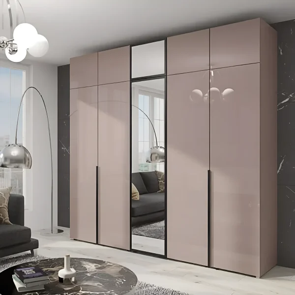 Flex Office Wardrobe 210 cm Chipboard Toffee Front 5-Door