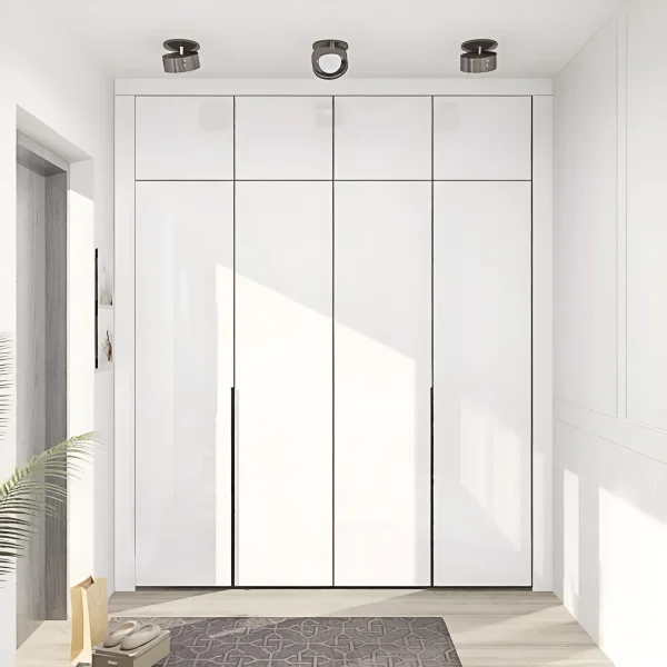 Flex 2000 mm Office Cabinet with White Chipboard Facades for Documents
