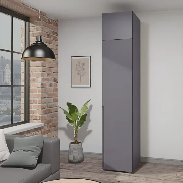 Flex 0,5 m Schrank mit MDF-Front in Graphit für Schuhe