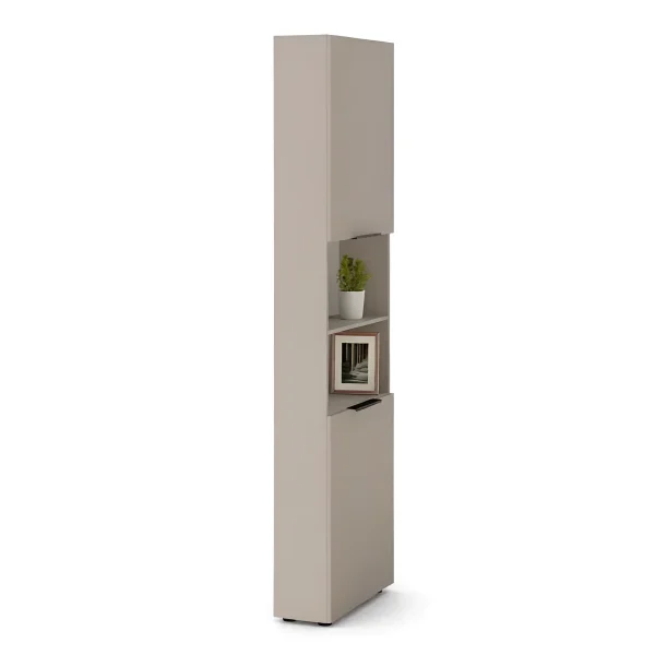 Halboffener Anbauschrank 20 cm Kaschmir