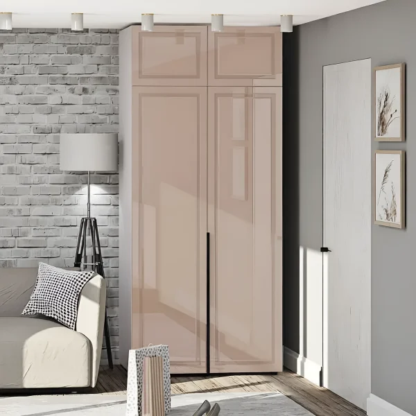 Atlanta Flex 1m Wardrobe, Painted MDF, Cappuccino, Two-Door