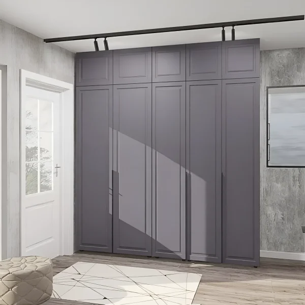 Atlanta Flex 220 cm Wardrobe with Graphite MDF Front for Kids' Room