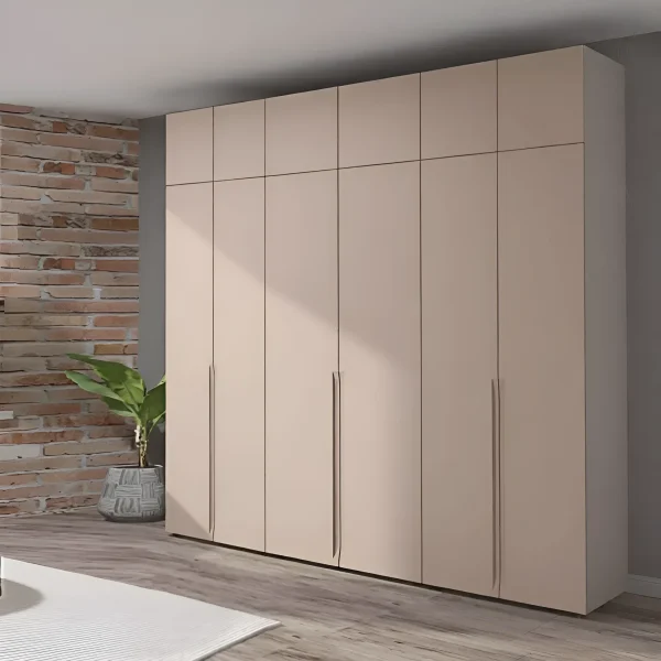 Beta Wardrobe Flex Handle 260 cm MDF Cappuccino Front 6-Door