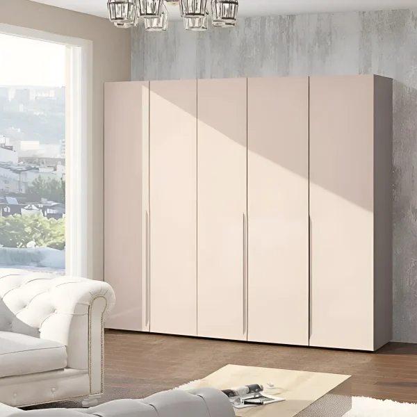Beta Wardrobe with Flex handle 220 cm MDF Cappuccino facade for the living room