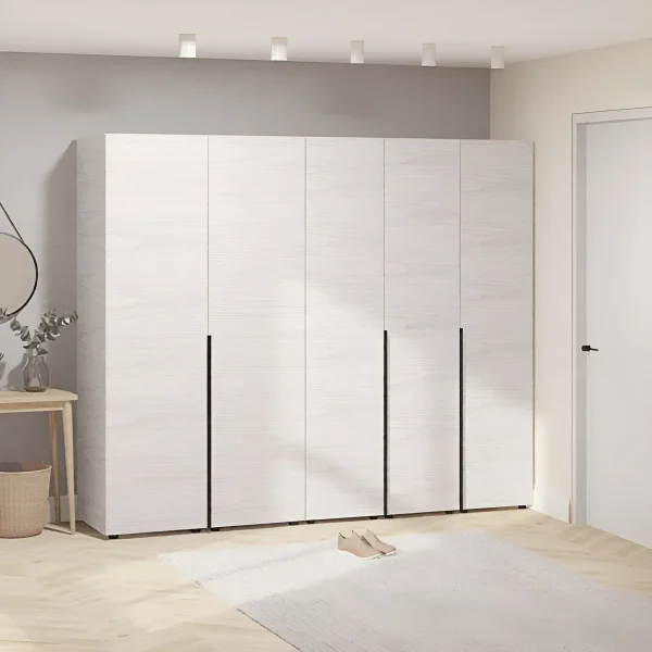 Eco Flex Wardrobe 2.2 m Chipboard Bleached Oak facade for the hallway