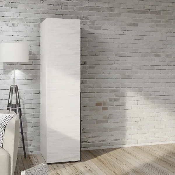 Flex Wardrobe 0.4 m Chipboard Bleached Oak single-door