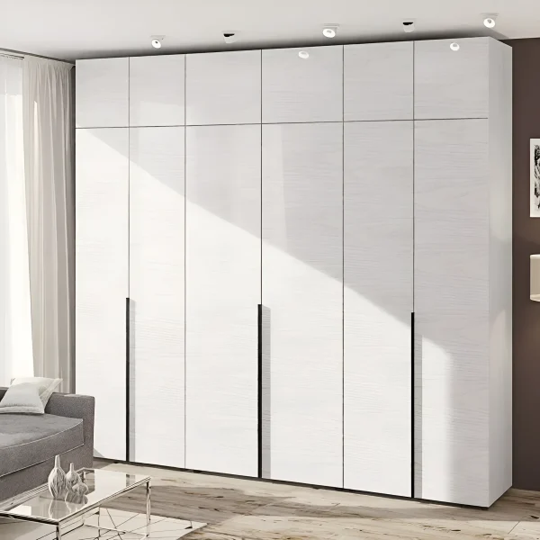 Modern Flex Wardrobe 2.6 m with Bleached Oak Chipboard Fronts for the Hallway
