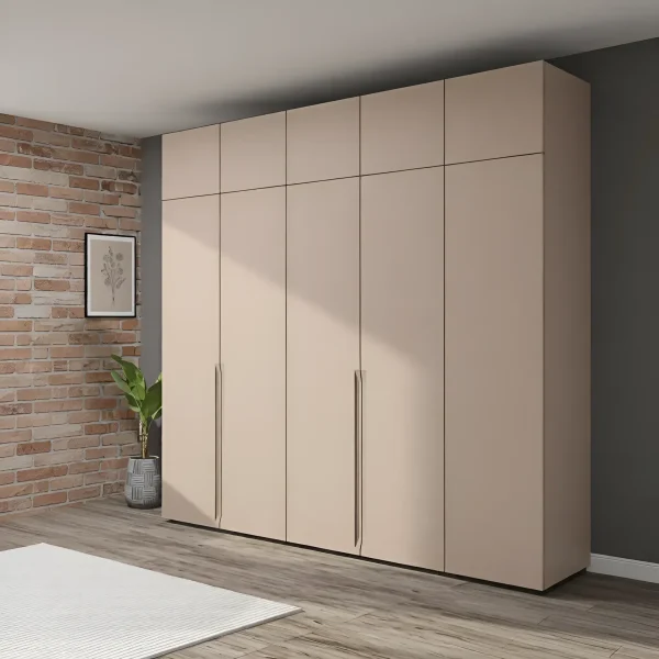 Custom Flex Wardrobe 300 cm MDF Cappuccino Front for Living Room