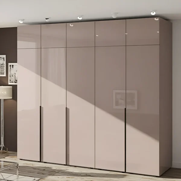 Custom Flex Wardrobe 1.3m with Toffee Chipboard Facades, 3-Door