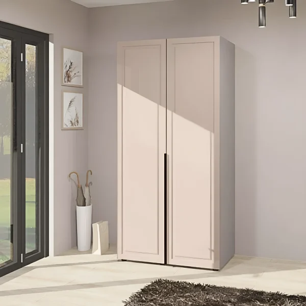 Custom Flex Wardrobe 100 cm with Cappuccino MDF fronts for clothes