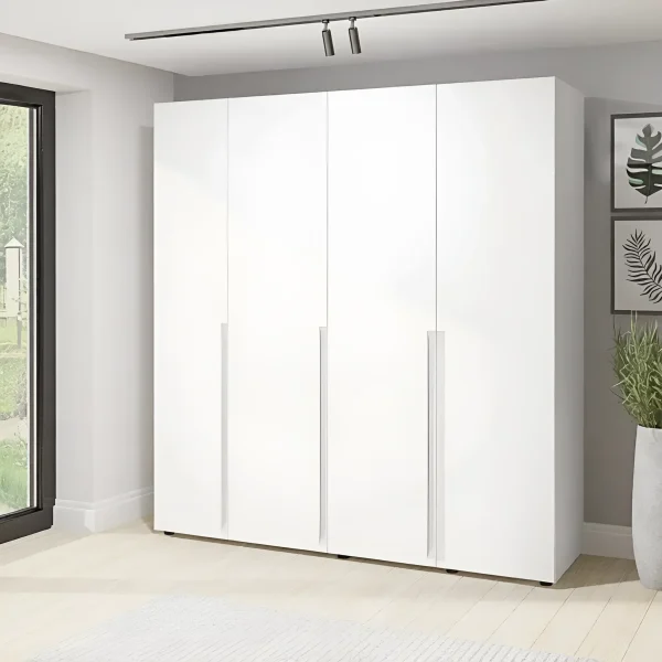 Moderner Kleiderschrank Flex 190 cm MDF-Front Weiß für den Flur