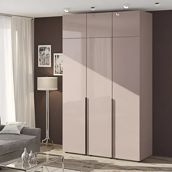 Moderner Flex-Kleiderschrank 1,2 Meter mit Toffee-Spanplattenfronten 3-türig