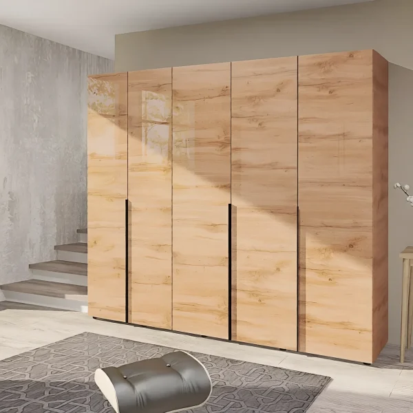 Modern Flex 2.3m Chipboard Wardrobe with Appalachian Oak Facade for Documents