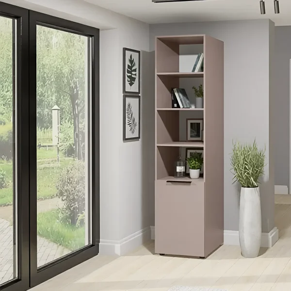 Flex 0.5 meter shelving unit, chipboard, Toffee facade for the living room
