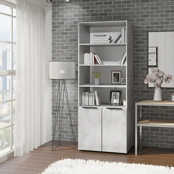 Regal Flex 80cm Spanplatte Betonfront für Dokumente