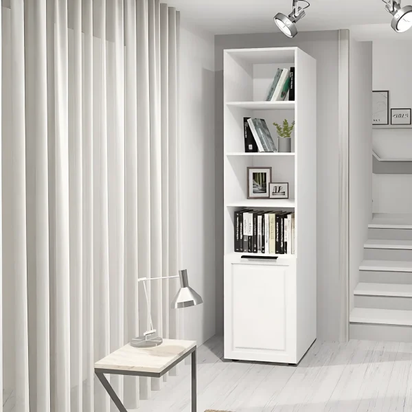 Стеллаж Flex 40см МДФ фасад Белый в гостиную