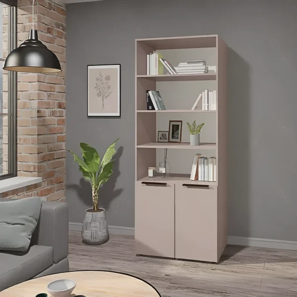 Flex 1-meter chipboard shelving unit, Toffee front for documents