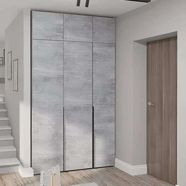 Built-in Wardrobe Flex 1400 mm Chipboard Concrete Facade 3-door