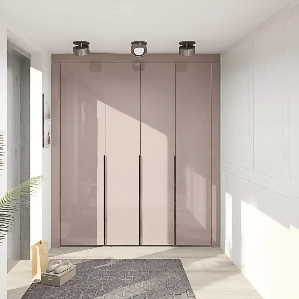 Built-in wardrobe Flex 1700 mm with Toffee chipboard fronts for the hallway