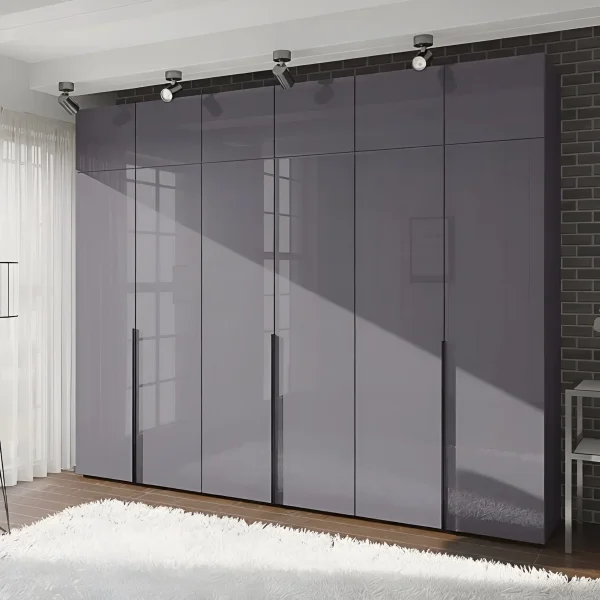 Einbauschrank Flex 3 Meter mit MDF-Fronten Graphit für Wäsche
