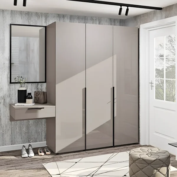 Flex 210 cm Flurgarderobe mit Spanplatten-Fronten in Kaschmir für den Flur