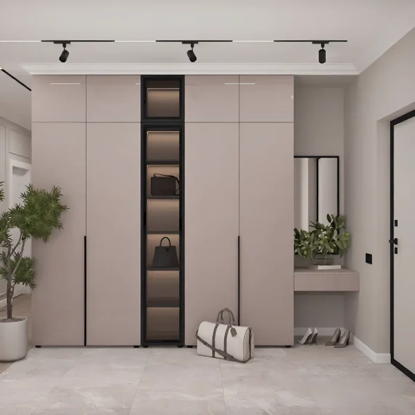 Flex Hallway 3 meters Chipboard Toffee facade with cabinet
