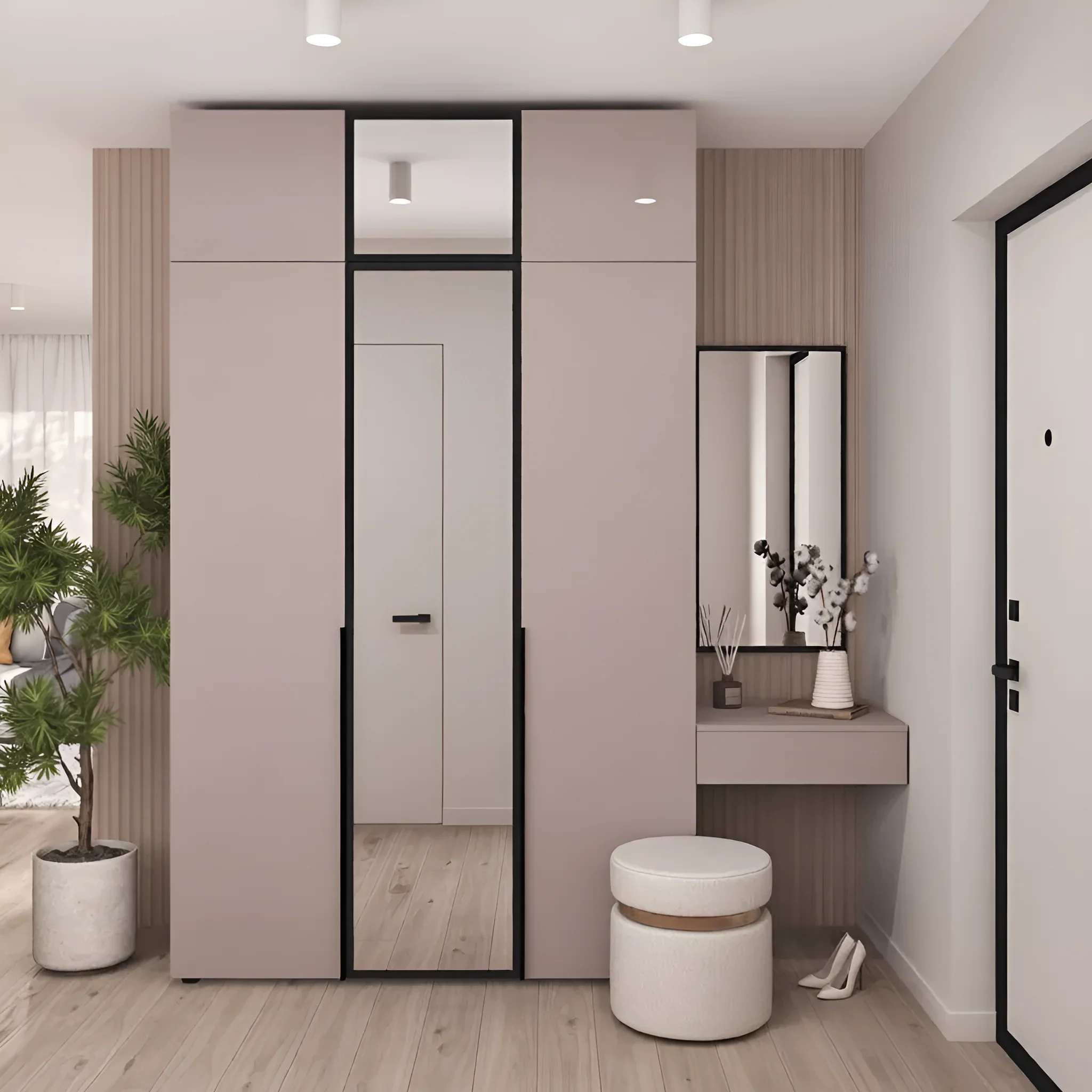 Прихожая Flex 2 1 метра с ДСП фасадами Тоффи для обуви - фото