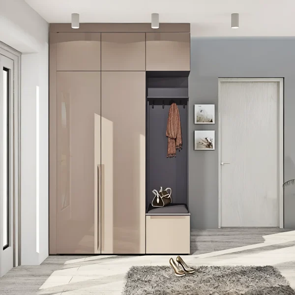 Flex 1.5m Hallway Wardrobe, MDF Cappuccino Facade, Floor-to-Ceiling